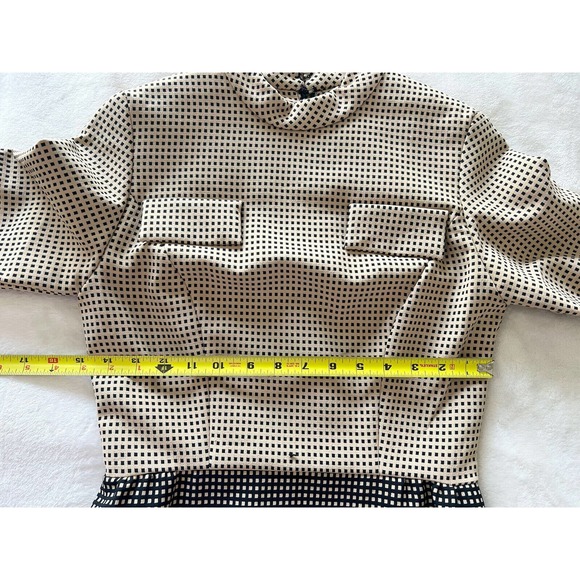 Richard Frontman Vintage 60s Brown Black High Neck Belted Sheath Dress Sz S/M? - Picture 13 of 15